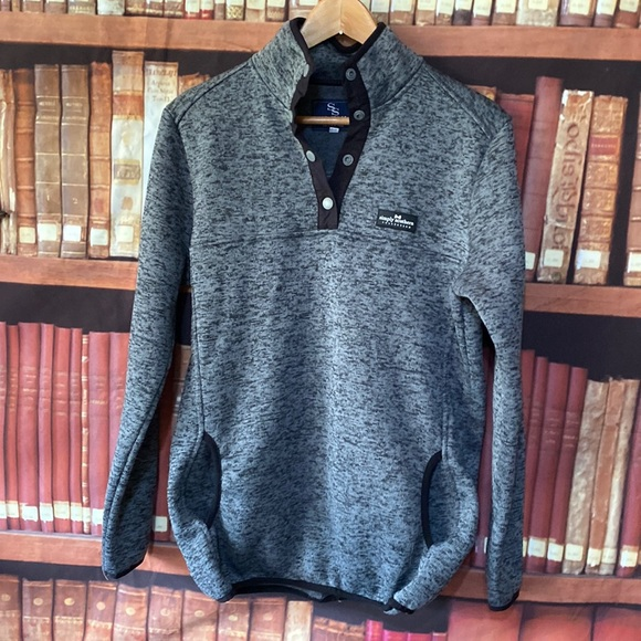Knit Snap Pullover in‎ Steel by Simply Southern - Picture 1 of 4